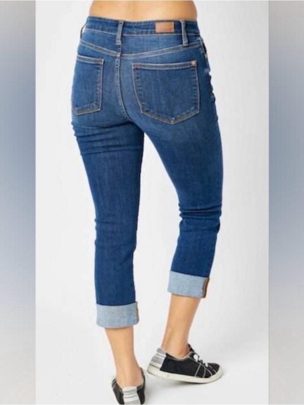 Judy Blue Dark Blue Cropped Capri Jeans - Picture 3 of 11
